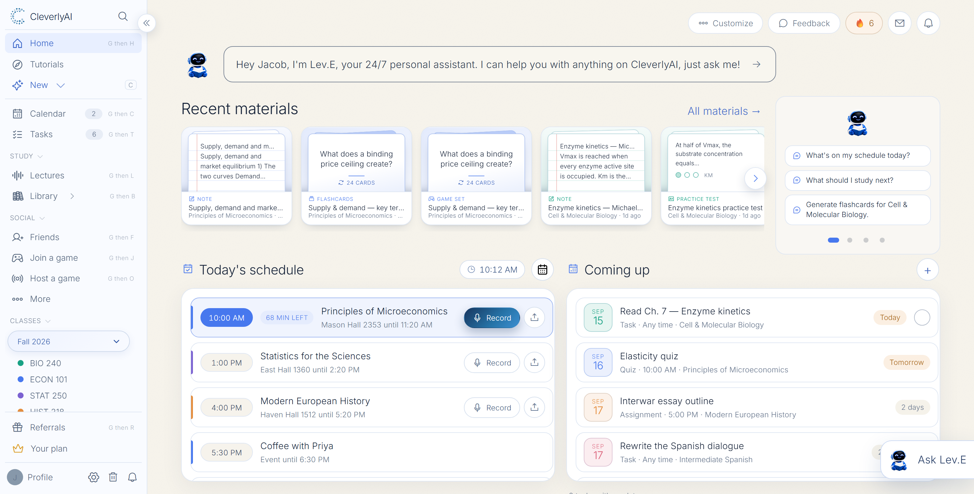 CleverlyAI workspace in the red color theme
